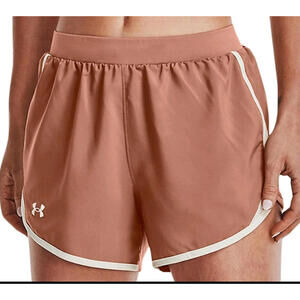 Under Armour Shorts Womens Medium Brown HeatGear Mesh Running Lined Athletic